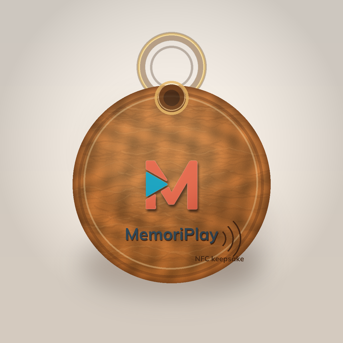 Wooden MemoriPlay NFC pendant
